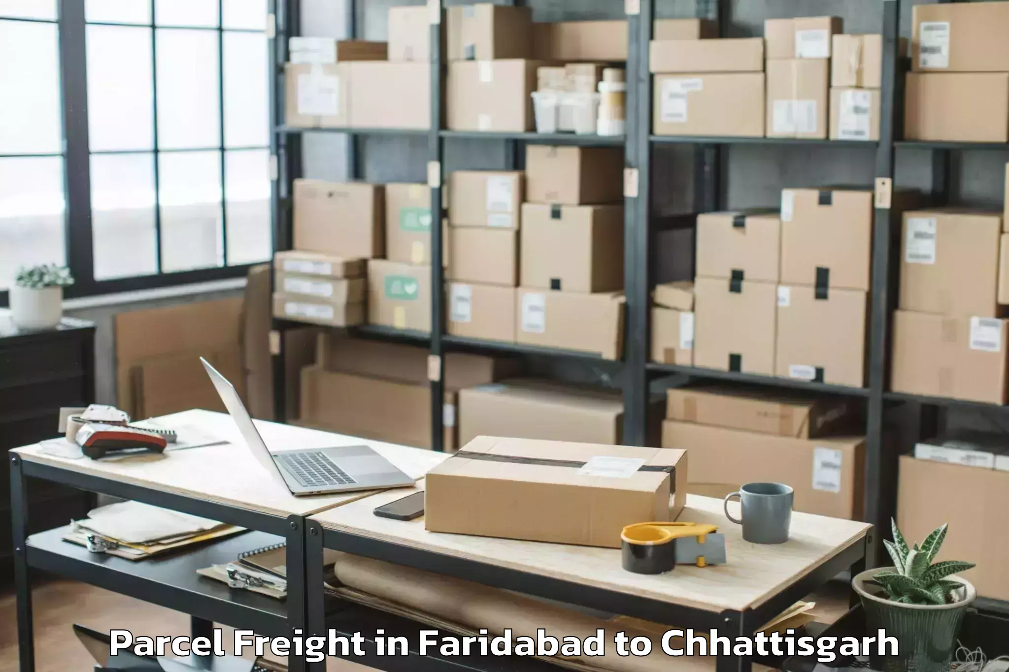 Reliable Faridabad to Durg Parcel Freight